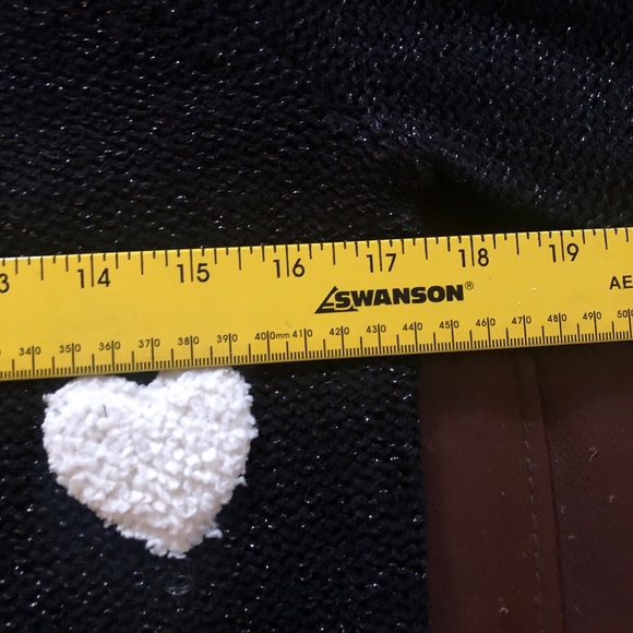 Lauren Conrad XS black & white hearts sweater. Vintage. - Picture 9 of 10